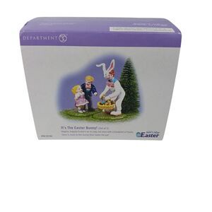 Dept 56 Snow Village EASTER It's the Easter Bunny #55164 set of 2 w Box